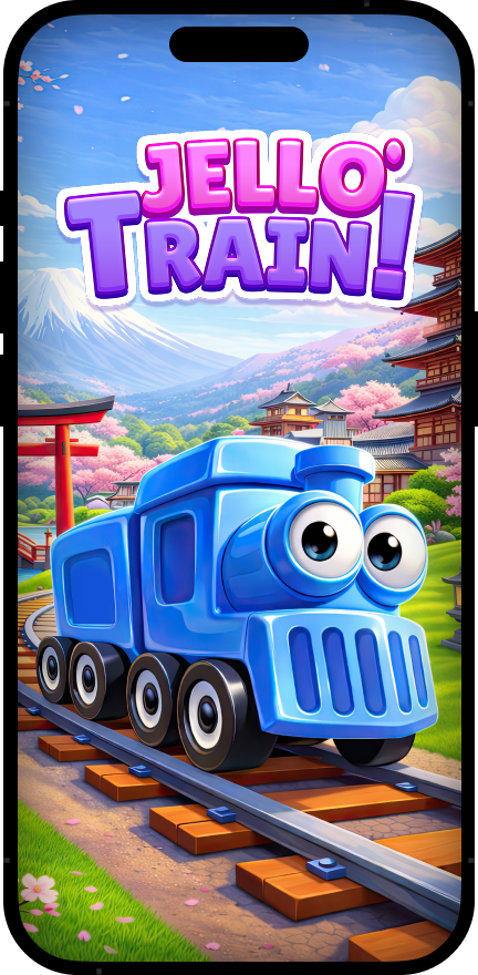 Jello Train game on phone